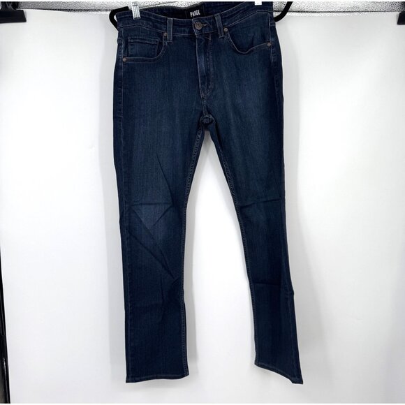 Paige Federal Slim Straight Leg Mens Jeans Size 31 Dark Wash - Picture 1 of 8